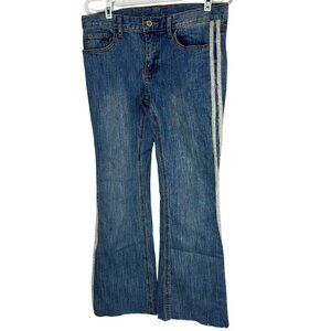 J Galt Womens Flare Jeans Side Stripe Design Small Cotton Blend